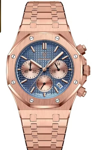 Rose Gold Cadran Bleu